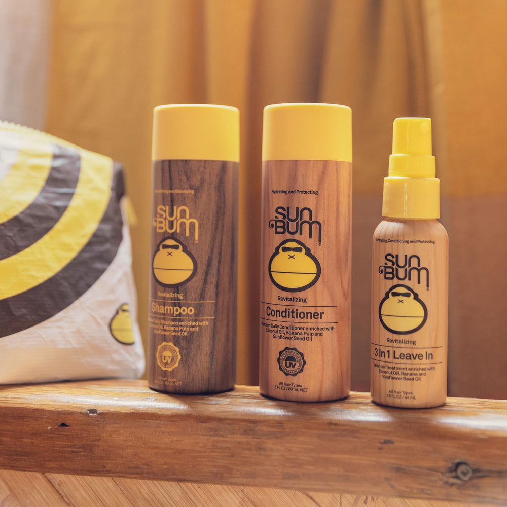 Sun Bum Travel-Size Hair Care Kit neatly packed for adventures