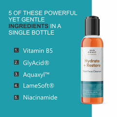 SUN COAST SCIENCES Hydrate Restore cleanser suitable for all skin types, including sensitive skin.