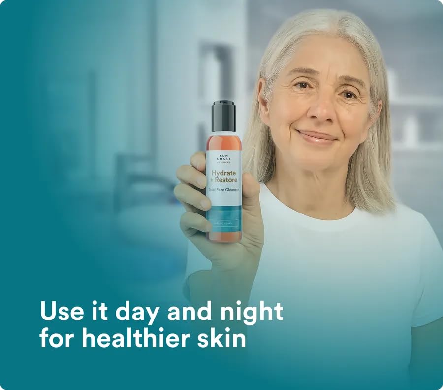 SUN COAST SCIENCES Hydrate Restore cleanser made in the USA at a Central Florida facility.