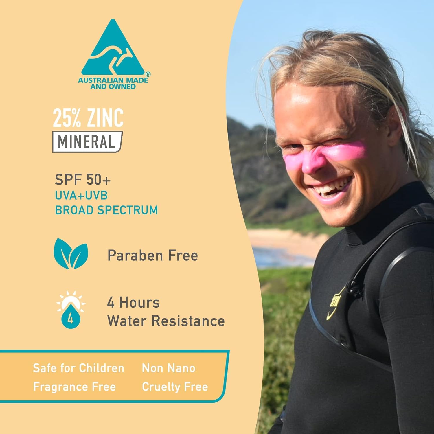 Sun Zapper resistente al agua 4 horas durante natacion y juegos