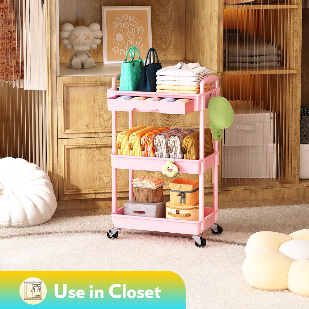SUNALLY lockable wheels keep the cart steady during use.