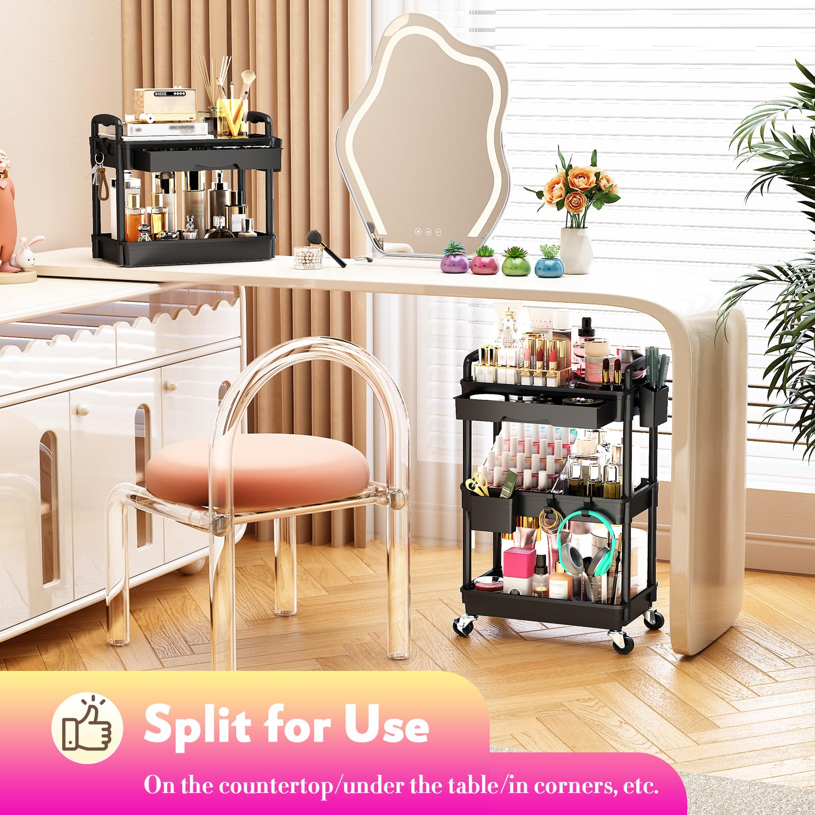 Sunally gift-ready makeup cart ideal for beauty lovers