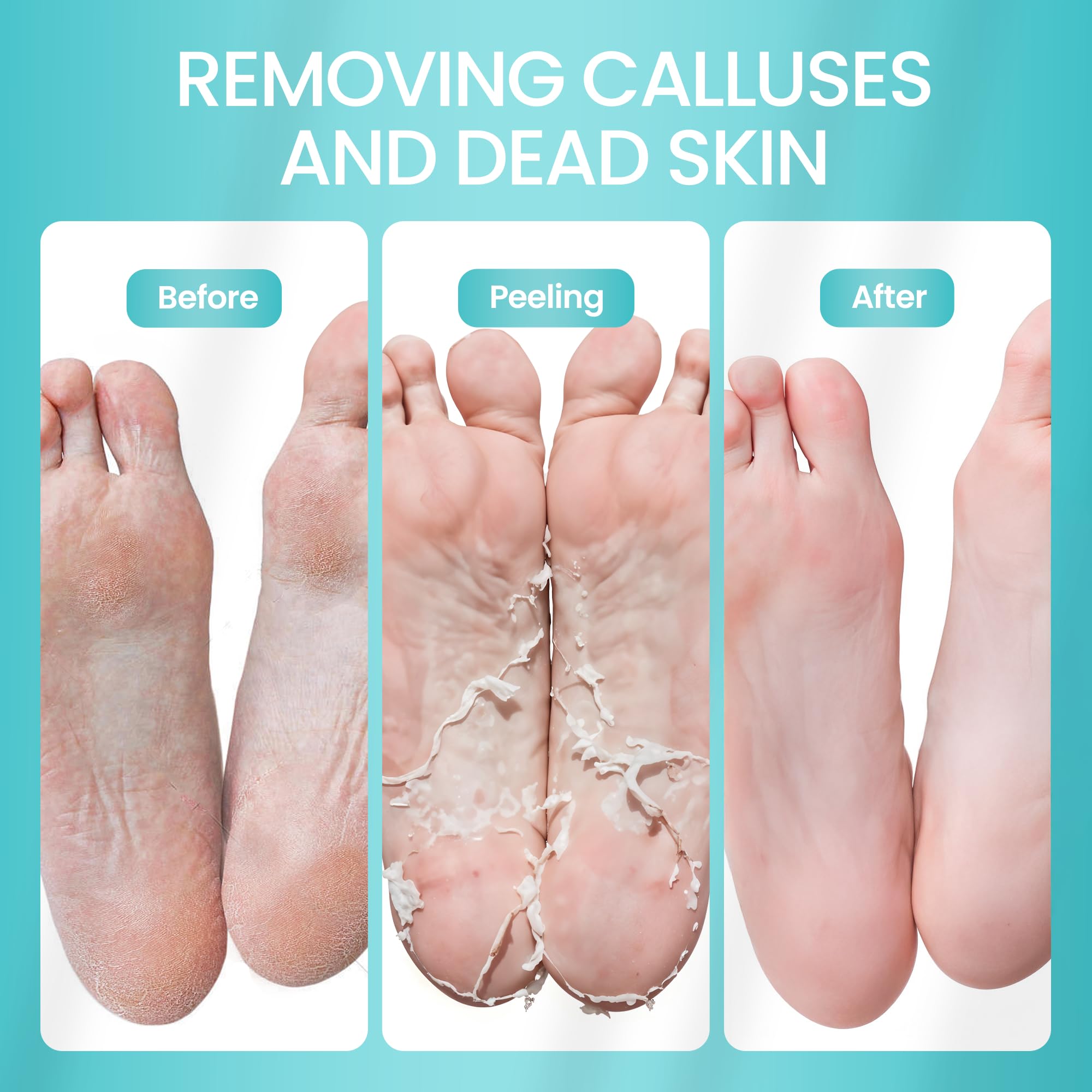 SUNATORIA Foot Peeling Mask usage-guide outlines simple, mess-free steps