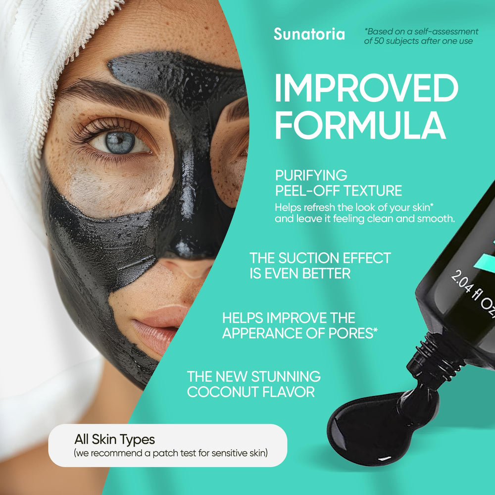 Sunatoria mascarilla carbón purificante para piel grasa con absorción de aceite
