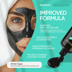 Sunatoria mascarilla carbón purificante para piel grasa con absorción de aceite