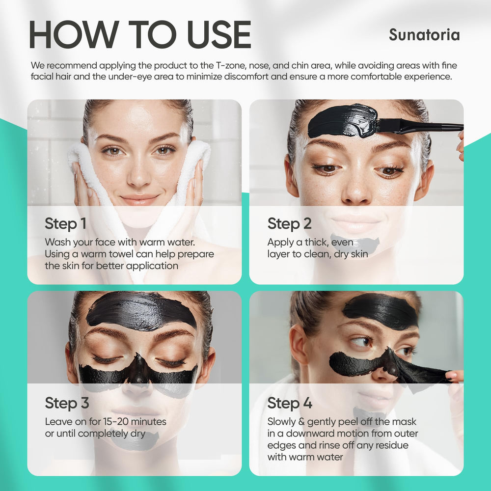 Sunatoria mascarilla carbón despegable para un ritual semanal de limpieza