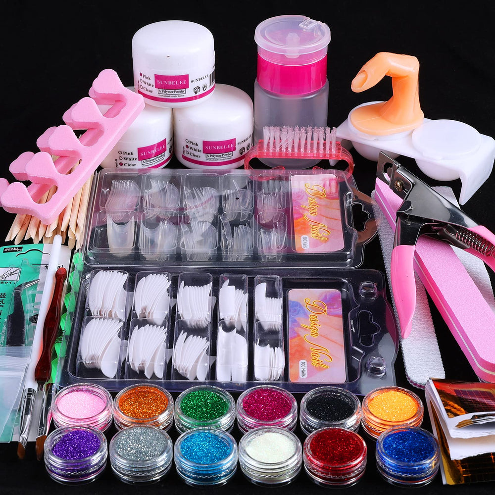 SUNBELEE kit completo para uñas acrílicas, ideal para empezar en casa.