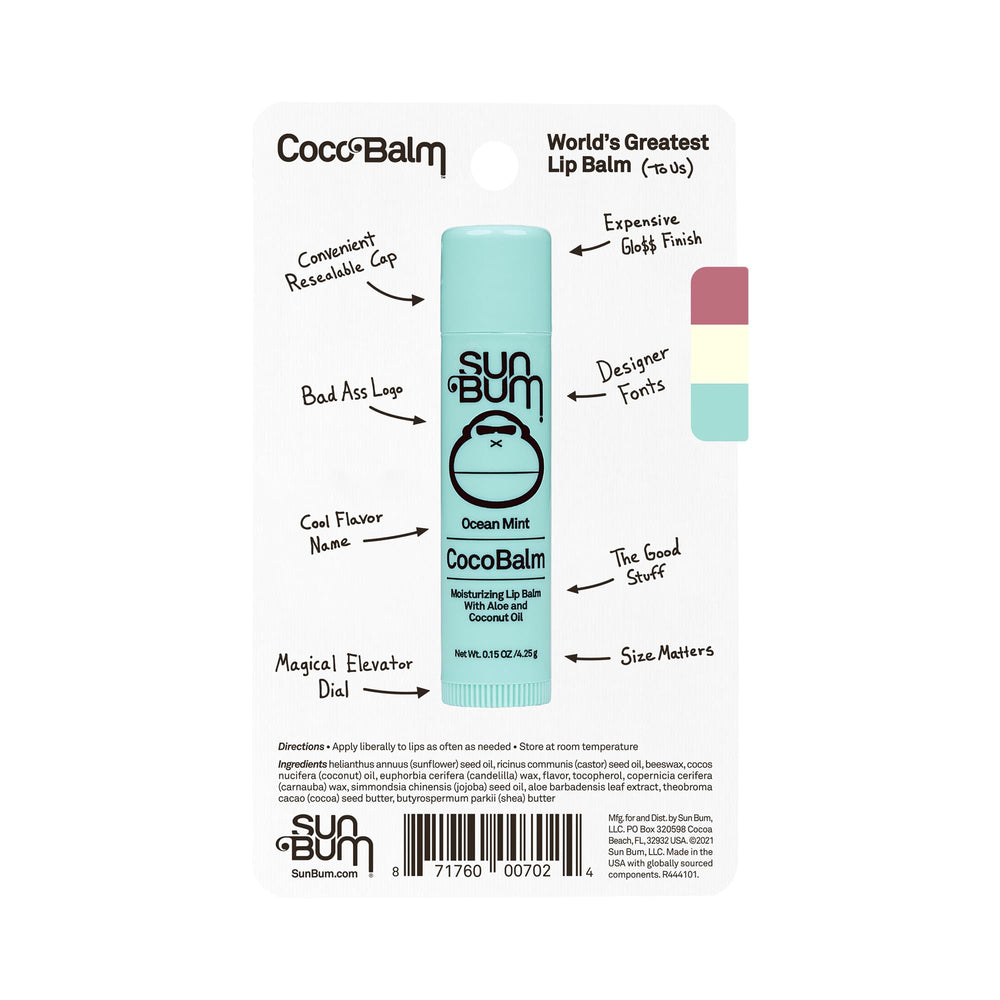 Sun Bum Cocobalm Portátil para playa y rutina diaria.