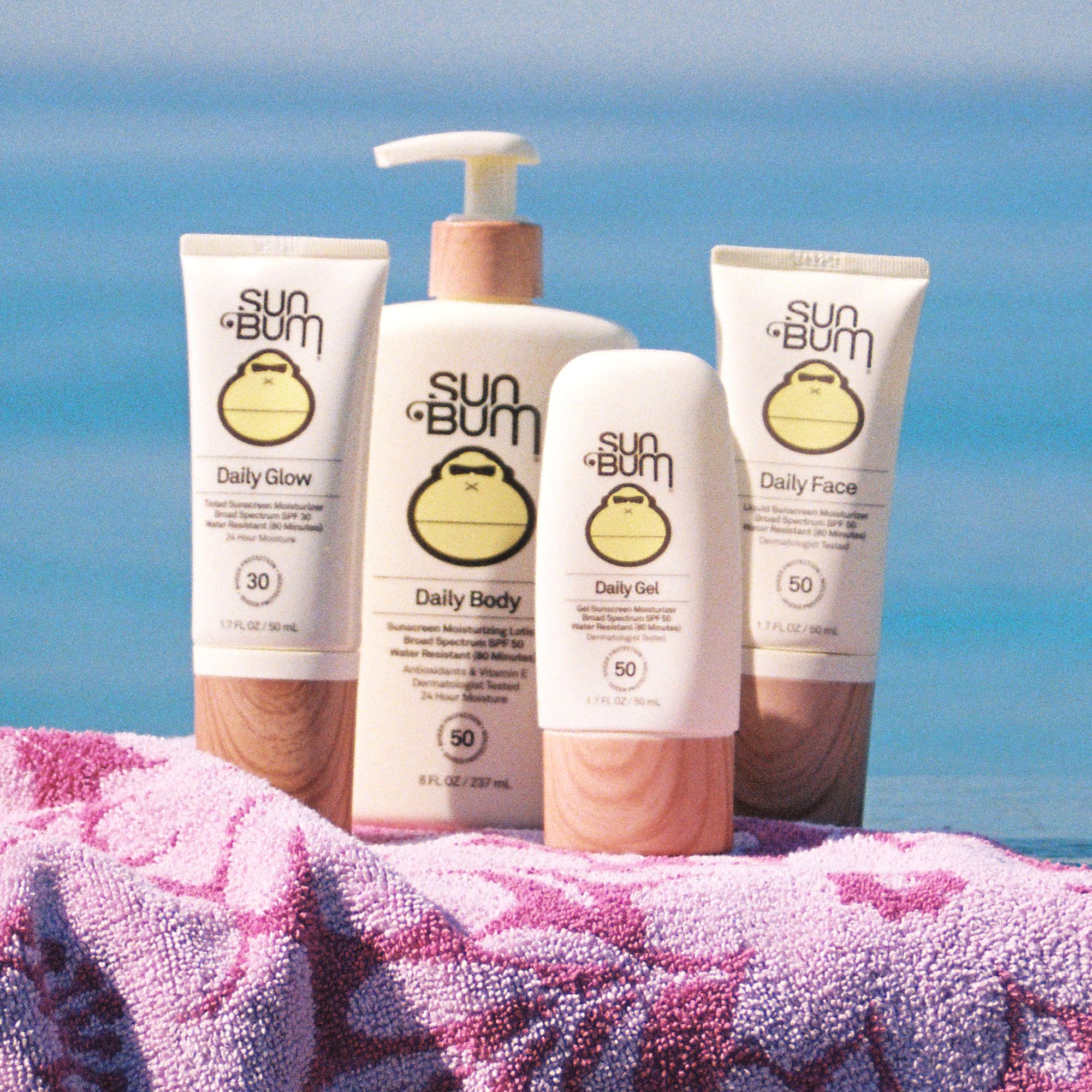 Sun Bum Daily SPF 50 travel-size bottle for on-the-go protection.