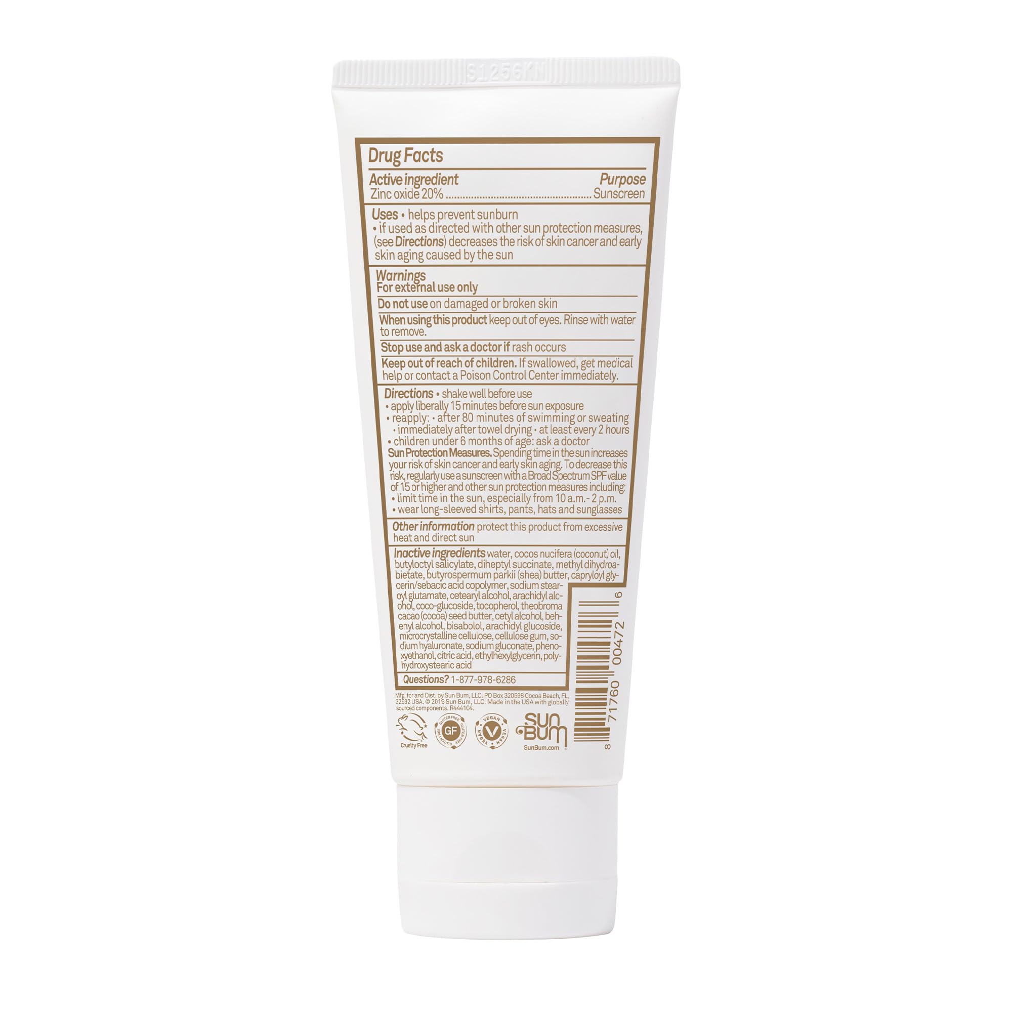 Sun Bum Mineral SPF 50 tamaño de viaje 90 ml para bolso.