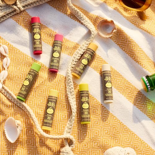 Sun Bum Watermelon twist balm image conveys fruity flavor and sun protection.