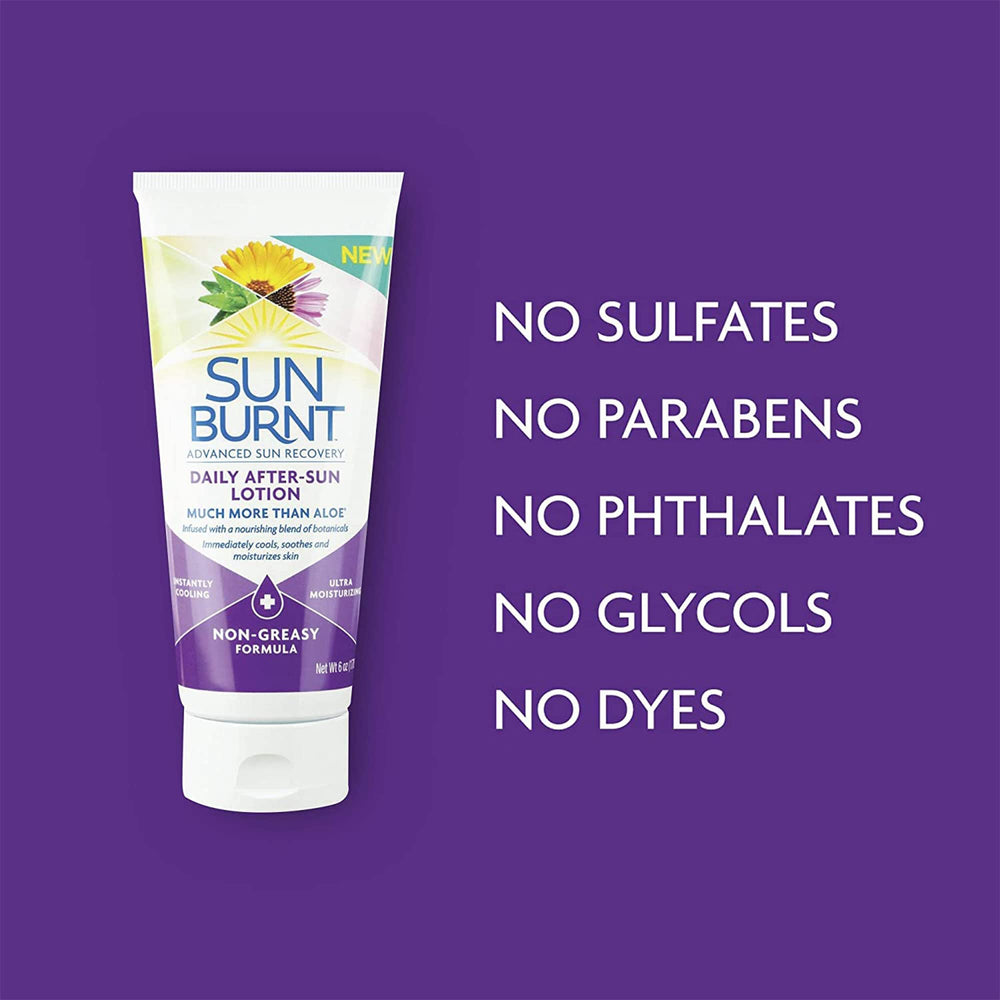 SunBurnt After-Sun Lotion relieves minor burns and skin irritations after sun exposure.