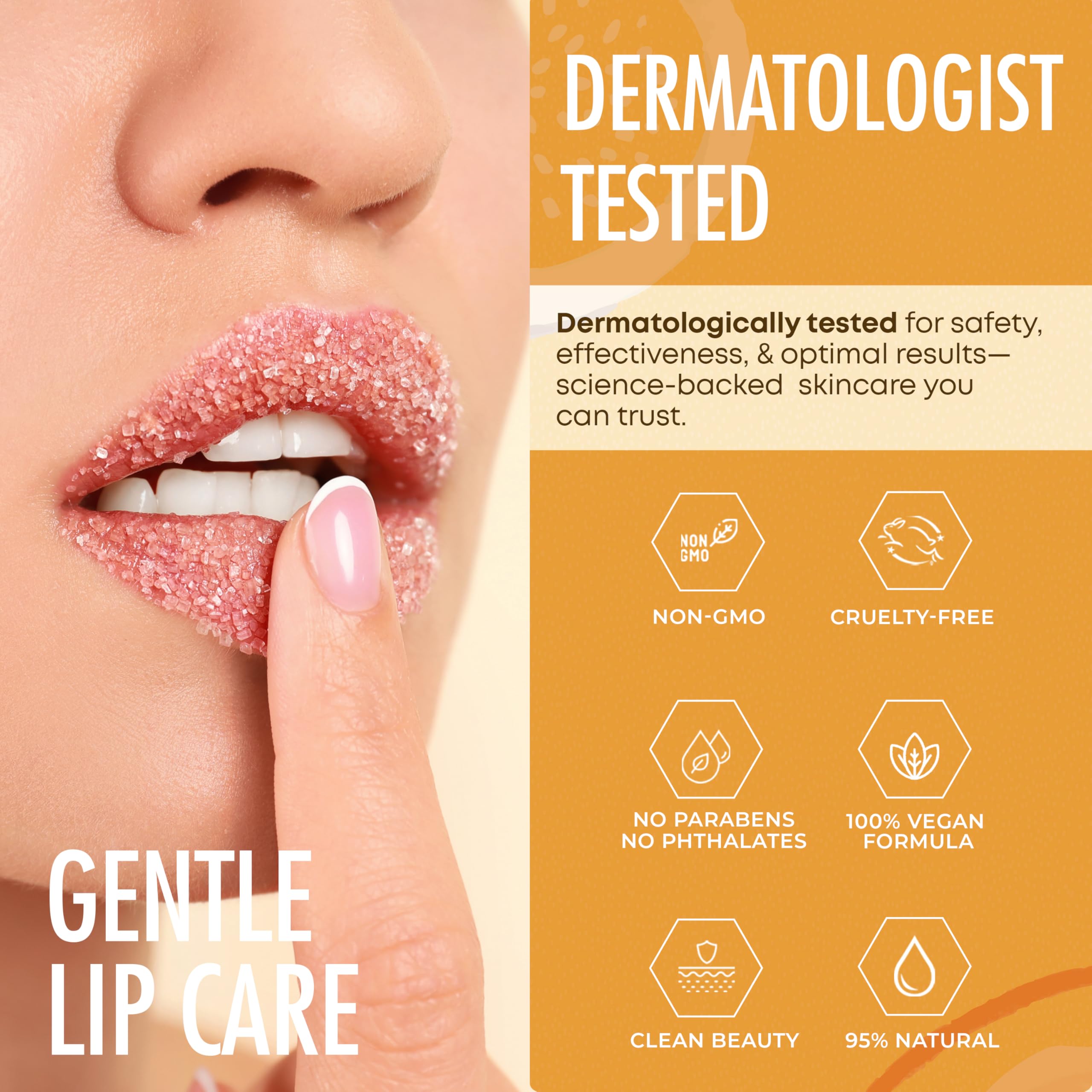 Morning routine with Sundae Glow lip scrub before lipstick prep.
