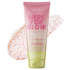 Sunday Essence exfoliante facial: botella destacando hidratación y suavidad.
