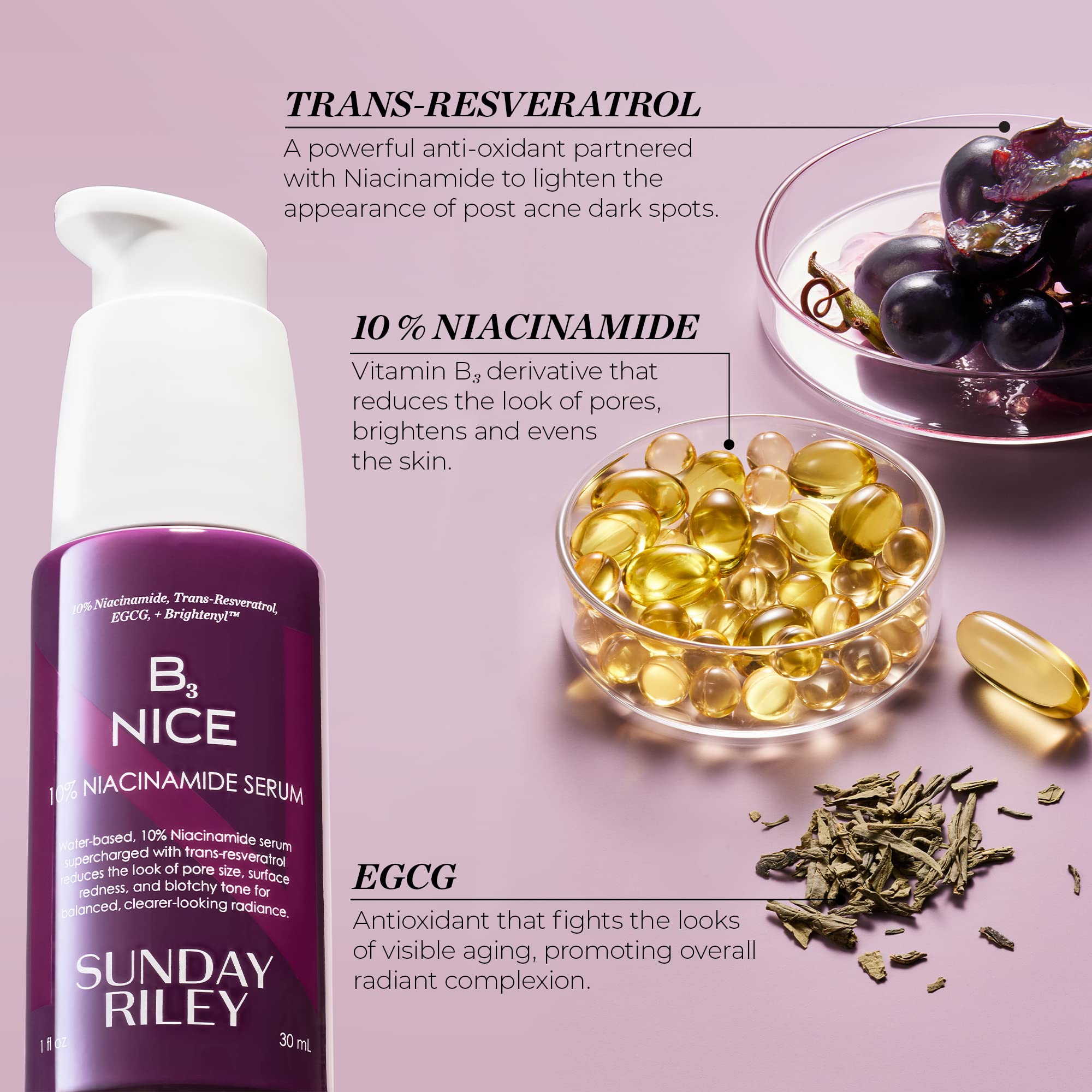 Skin swatch of Sunday Riley B3 Nice serum showing lightweight texture