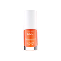Sunday Riley C.E.O. 15% Vitamin C serum bottle promoting brightening and even tone.