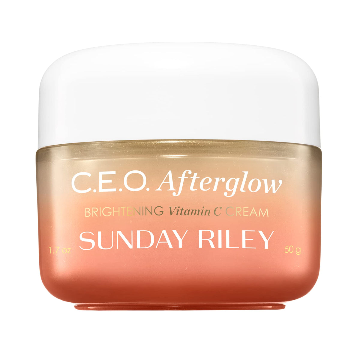 Sunday Riley C.E.O. Afterglow bottle front for radiant start to your day