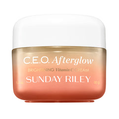 Sunday Riley C.E.O. Afterglow bottle front for radiant start to your day