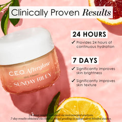 Sunday Riley C.E.O. Afterglow swirl texture suggests light, plumping hydration