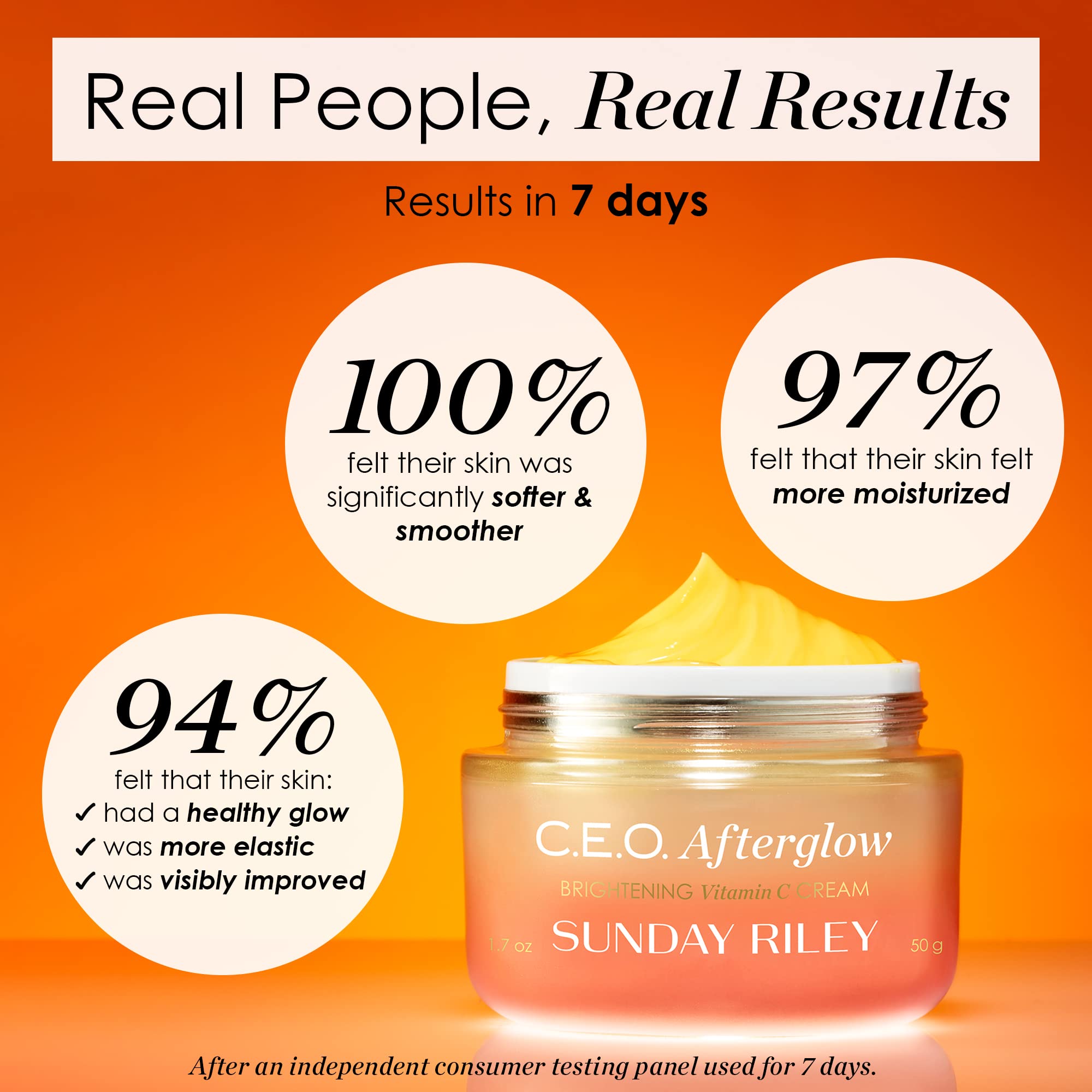 Sunday Riley C.E.O. Afterglow application scene for daily moisturizer and glow
