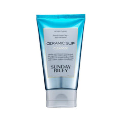 Sunday Riley Ceramic Slip Cleanser bottle pour shows gentle daily cleansing for all skin types