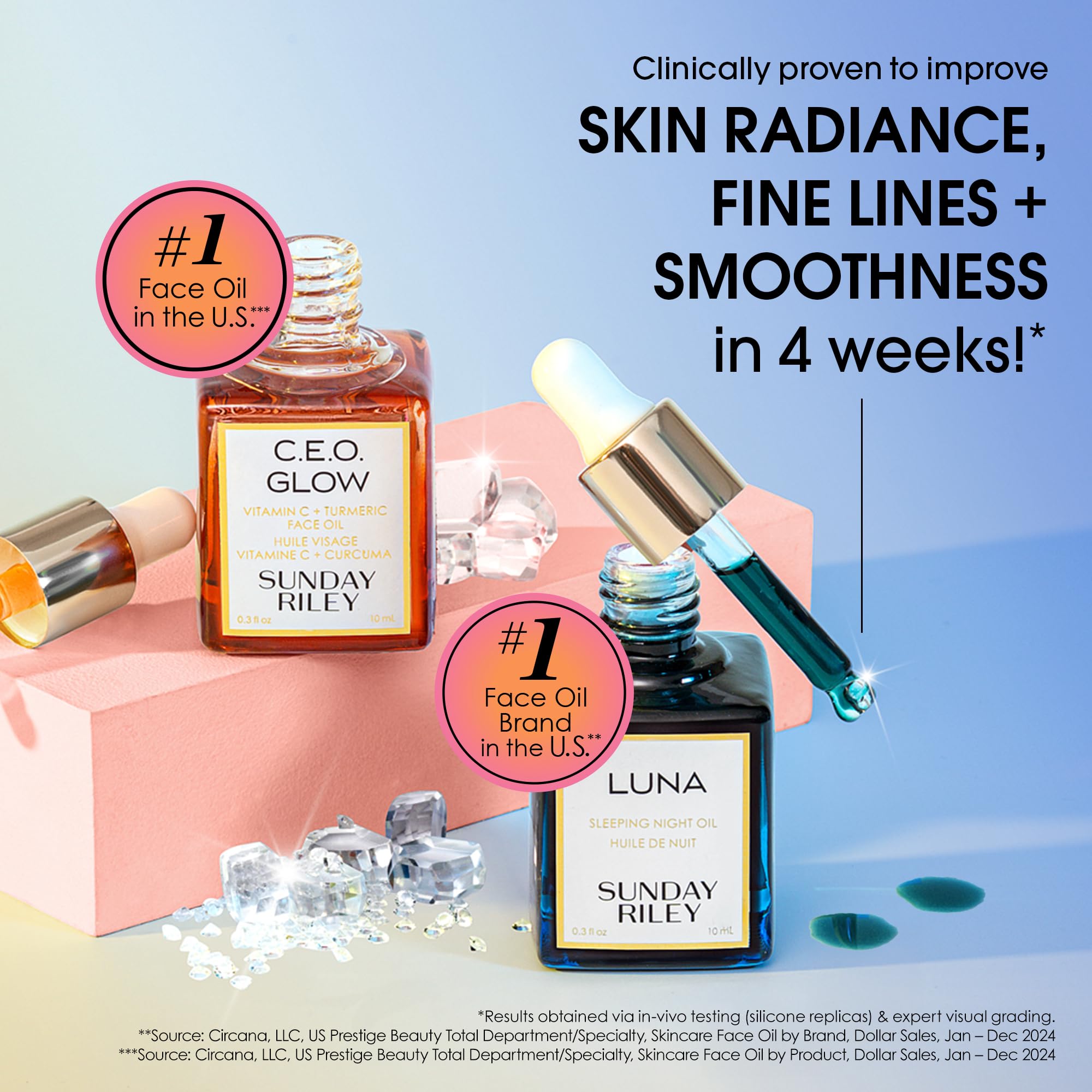 Sunday Riley Day Night Brighten Plump Set night routine setup