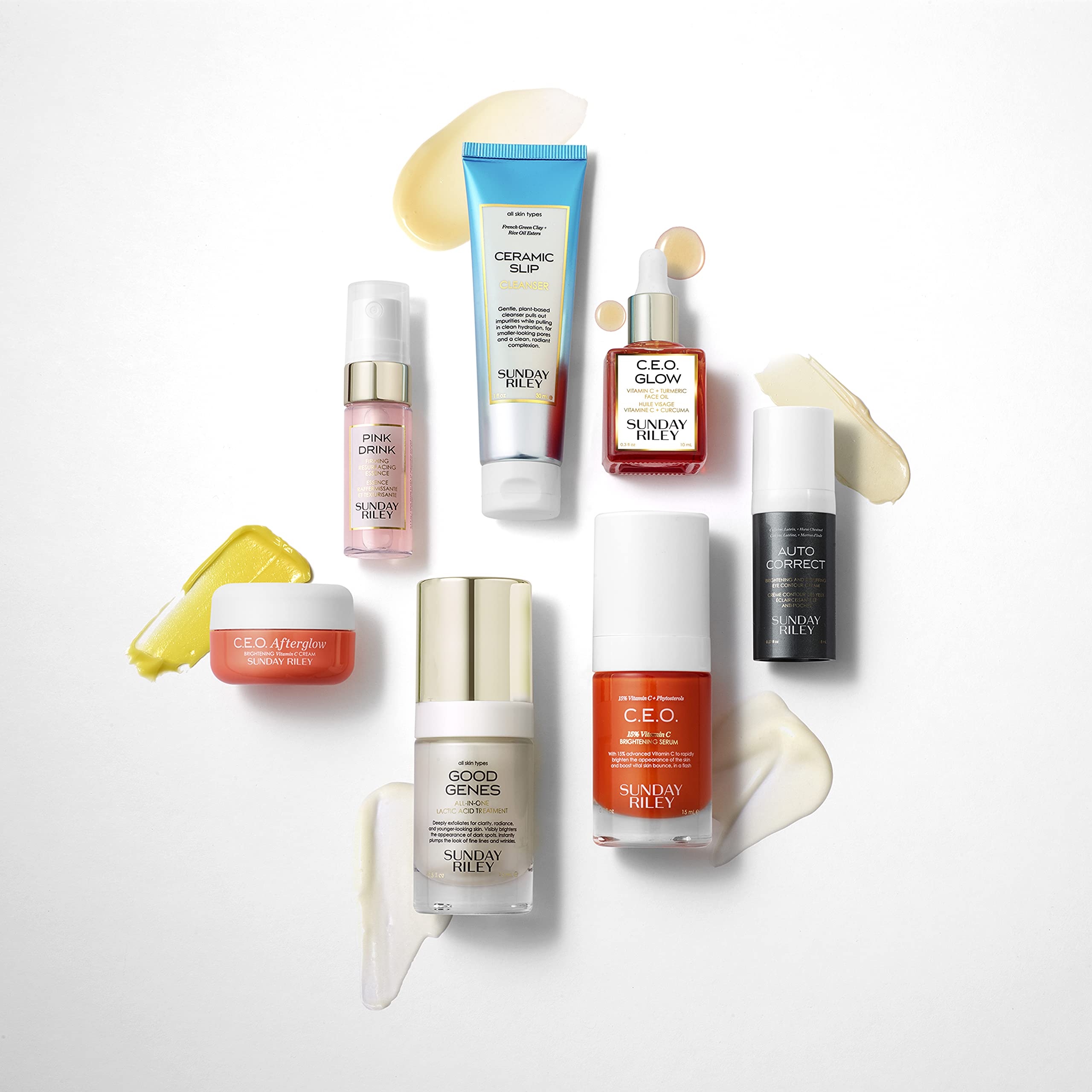 Sunday Riley Wake Up With Me set packaging open for a complete morning routine.