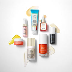 Sunday Riley Wake Up With Me set packaging open for a complete morning routine.