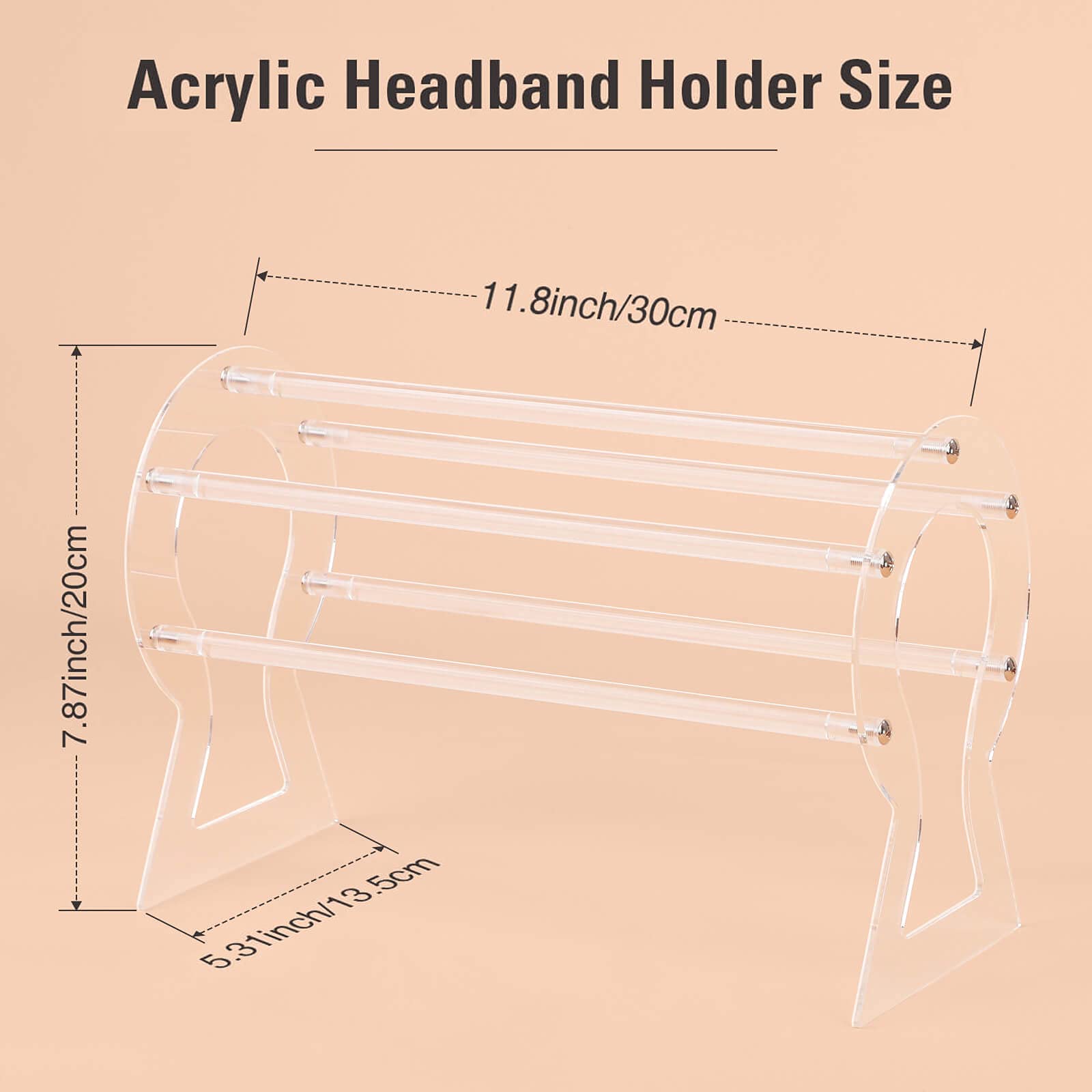 Suneerplay headband display stand on vanity for easy styling