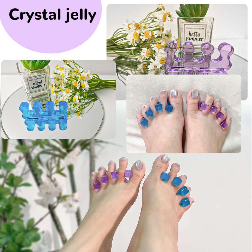 SUNFATT gel toe spacers enable precise nail work with reduced crowding.
