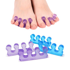 SUNFATT soft gel toe separators spaced for a comfortable pedicure.