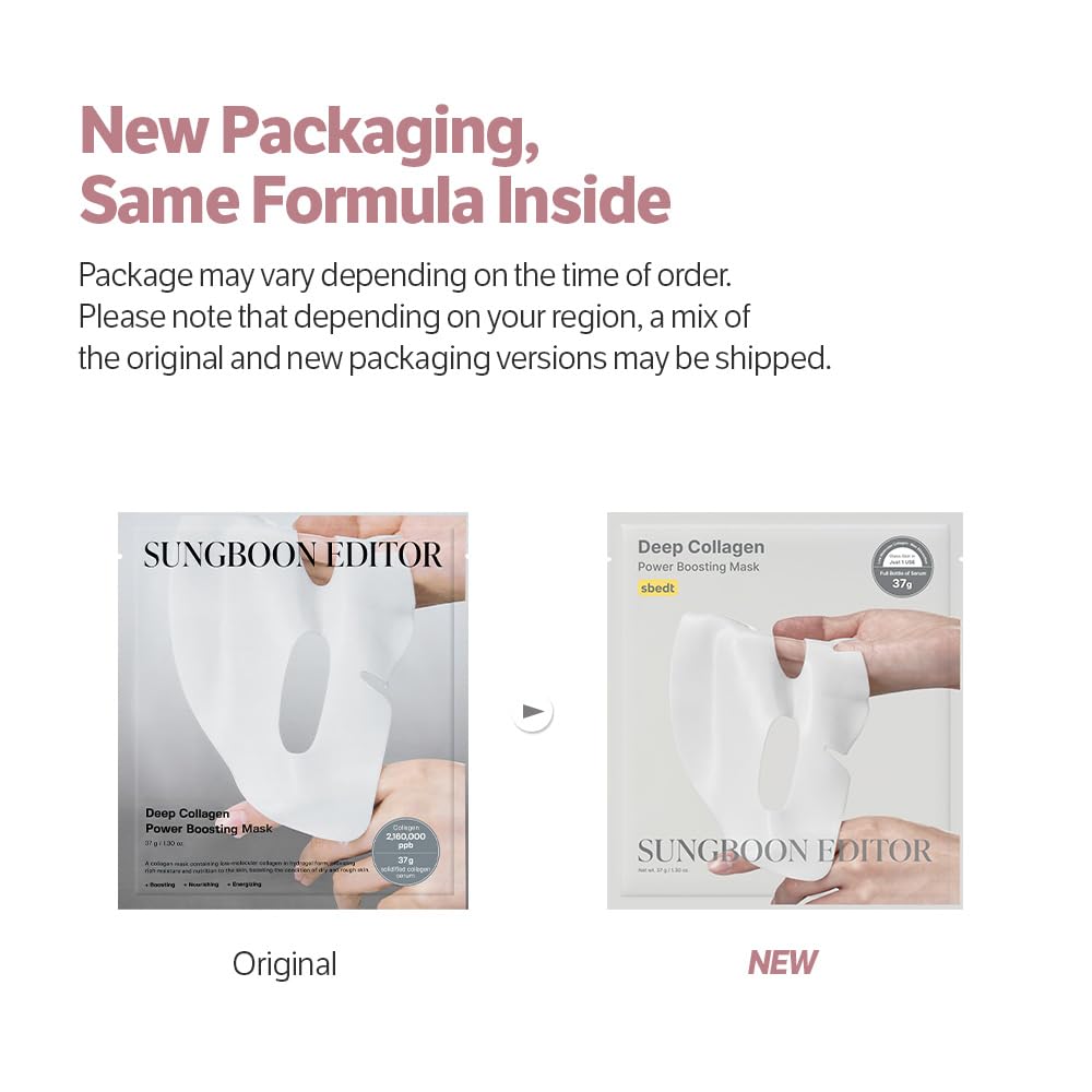 SUNGBOON EDITOR colágeno de alta potencia en mascarilla para elasticidad de la piel