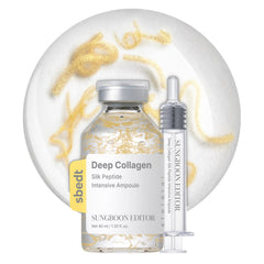 SUNGBOON EDITOR Collagen Silk Peptide Ampoule bottle for hydration and smooth skin.
