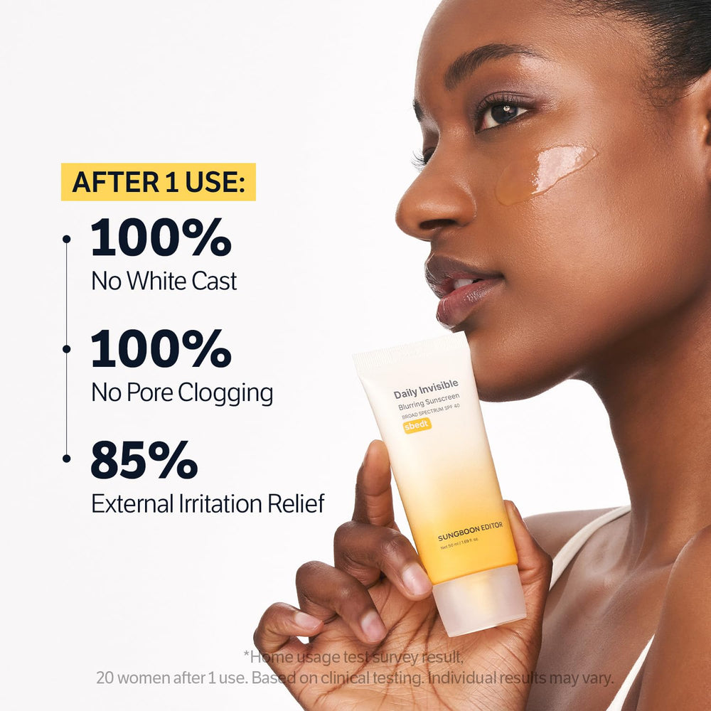 SUNGBOON EDITOR oil-free formula feels light and breathable on the skin