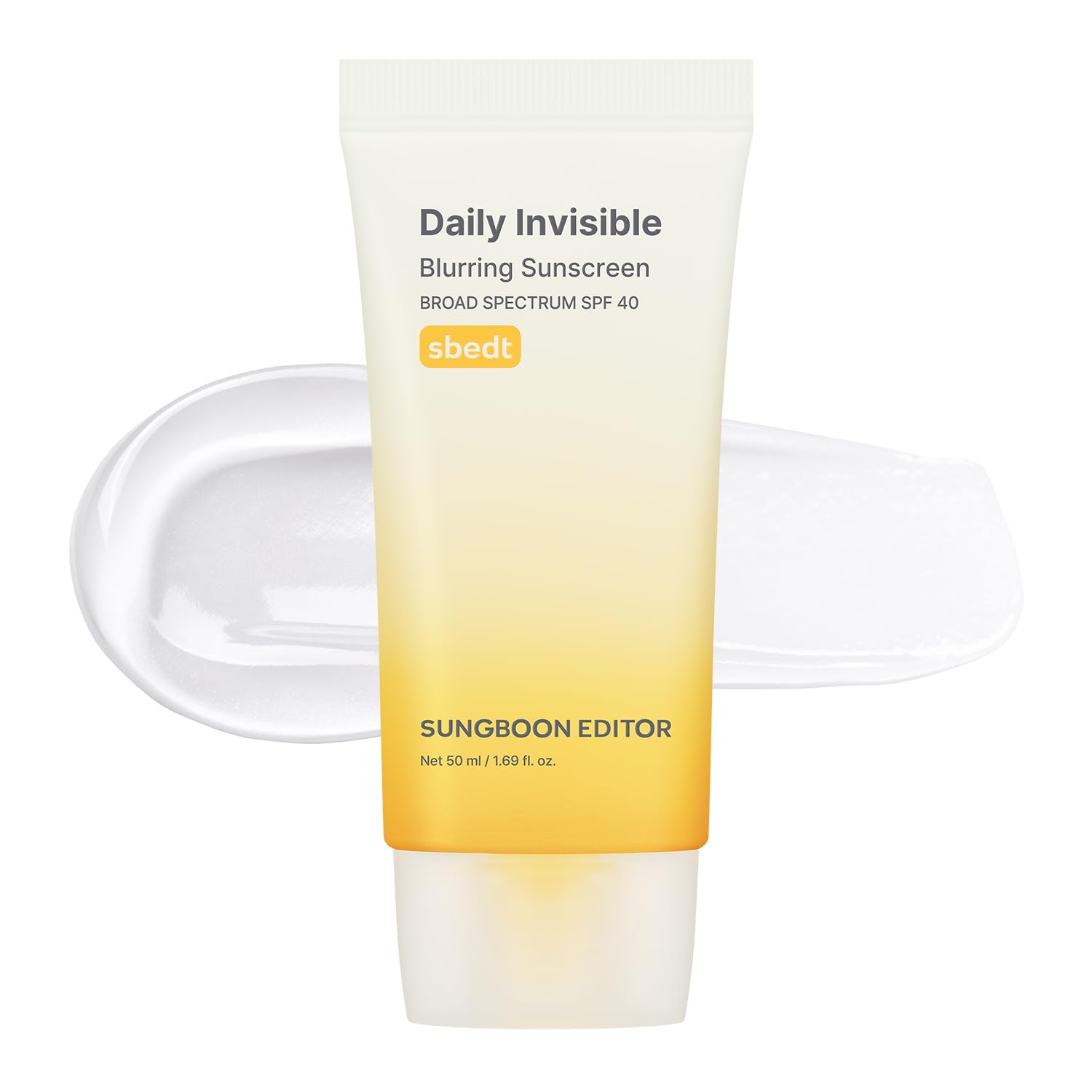 SUNGBOON EDITOR daily invisible blurring sunscreen bottle offers weightless protection for makeup prep