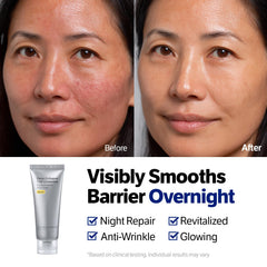 SUNGBOON EDITOR Deep Collagen 7GF night cream ingredients panel highlights ceramides and retinol benefits.