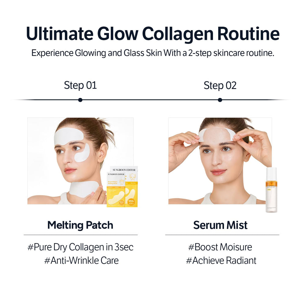 SUNGBOON EDITOR Deep Collagen Barrier Serum Mist on skin providing a dewy finish