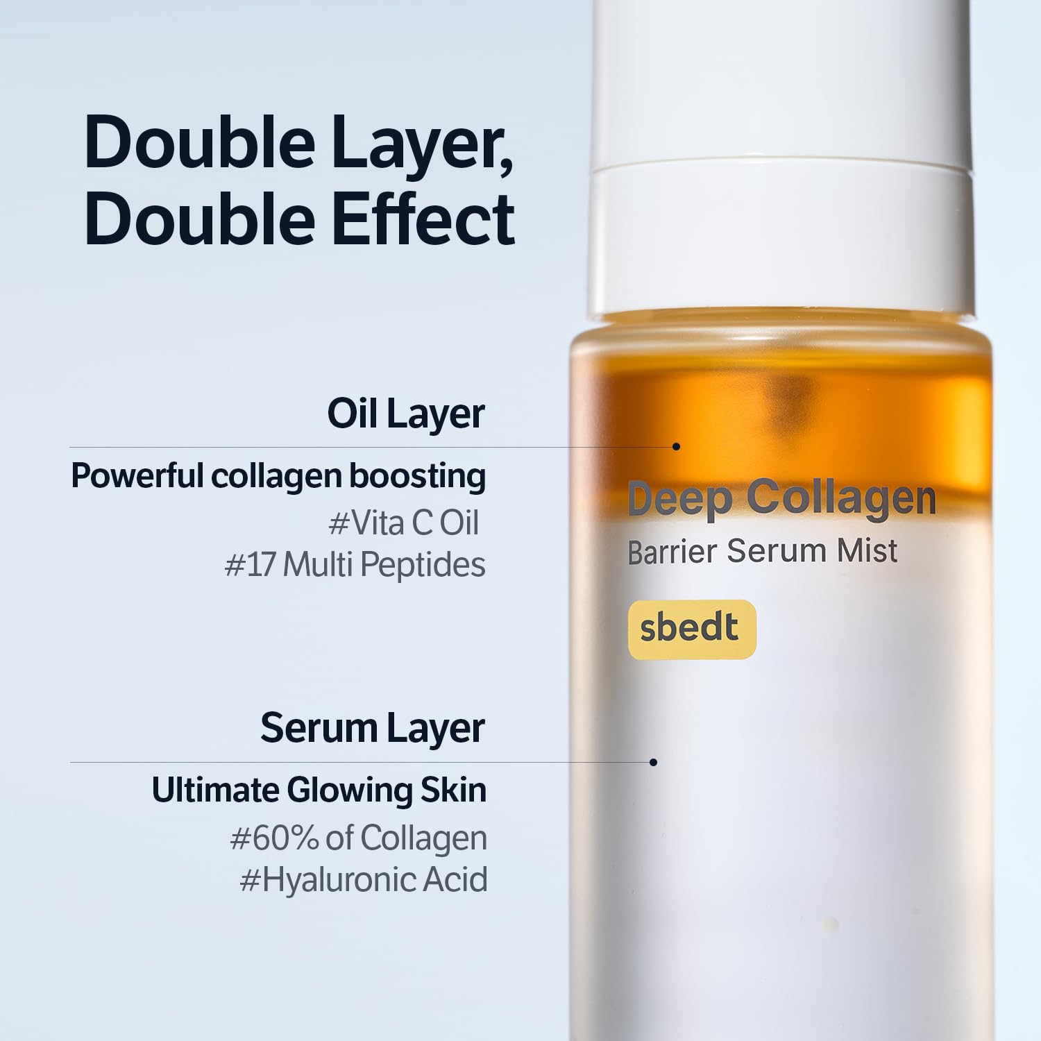 SUNGBOON EDITOR Deep Collagen Barrier Serum Mist being sprayed on skin