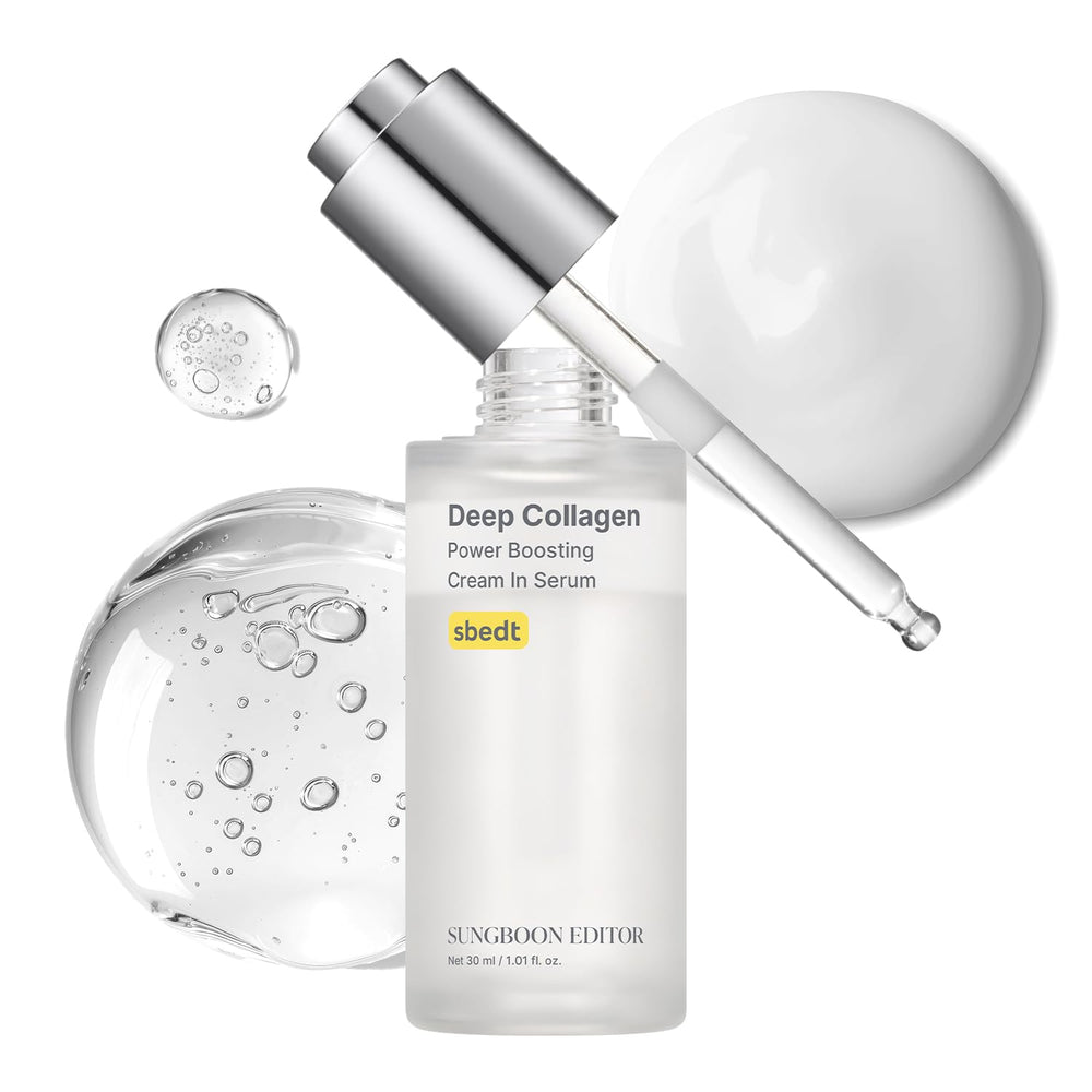 SUNGBoon Editor Deep Collagen Serum bottle showcases premium packaging for daily hydration.