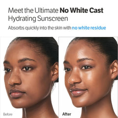Application view of SUNGBOON EDITOR Hydro Booster sunscreen spreading on skin
