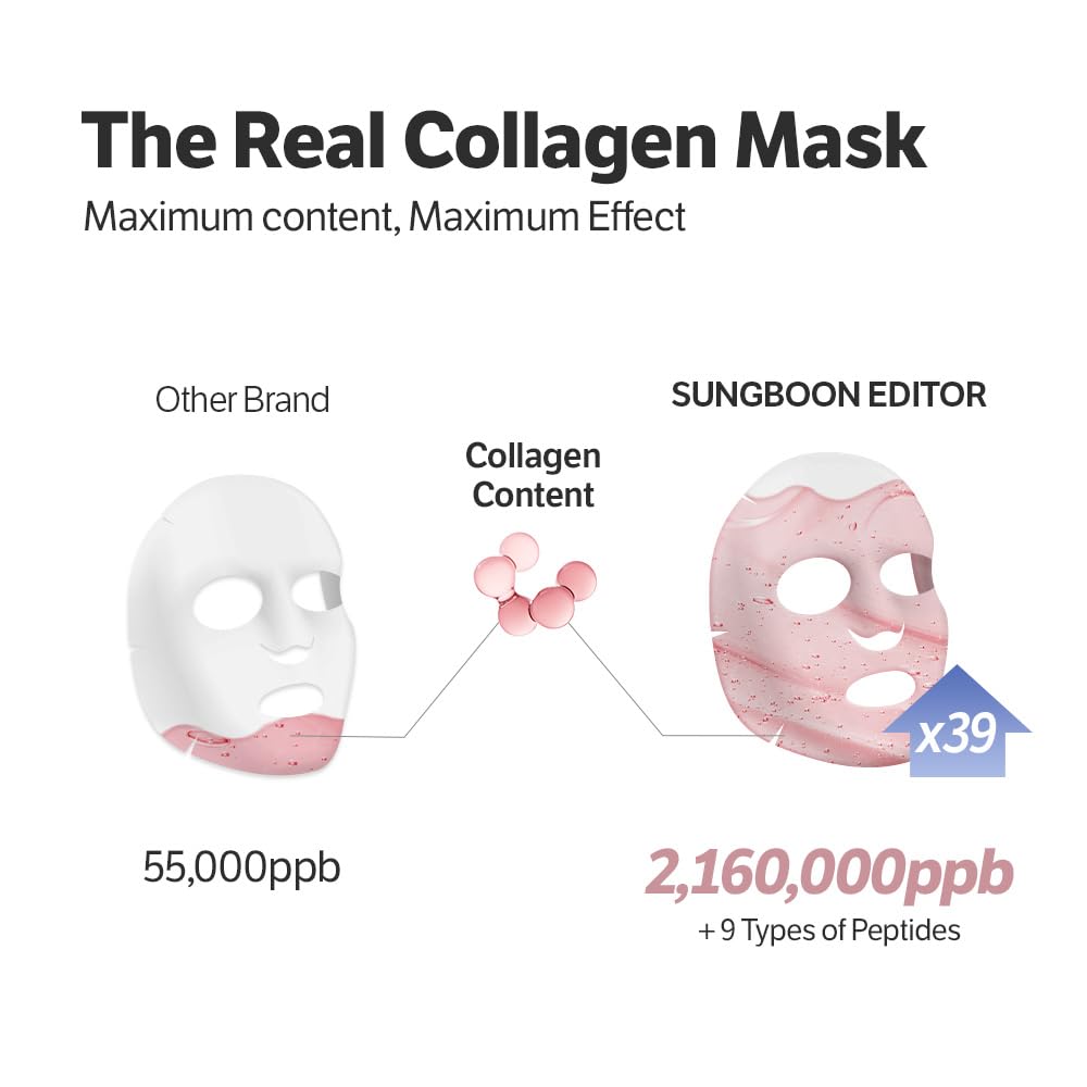 SUNGBOON EDITOR mascarilla con 9 péptidos para soporte de elasticidad