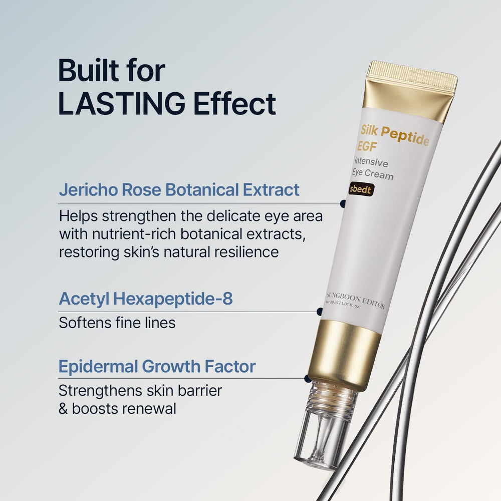 SUNGBOON EDITOR Silk peptides texture close-up showing silky, smooth finish.