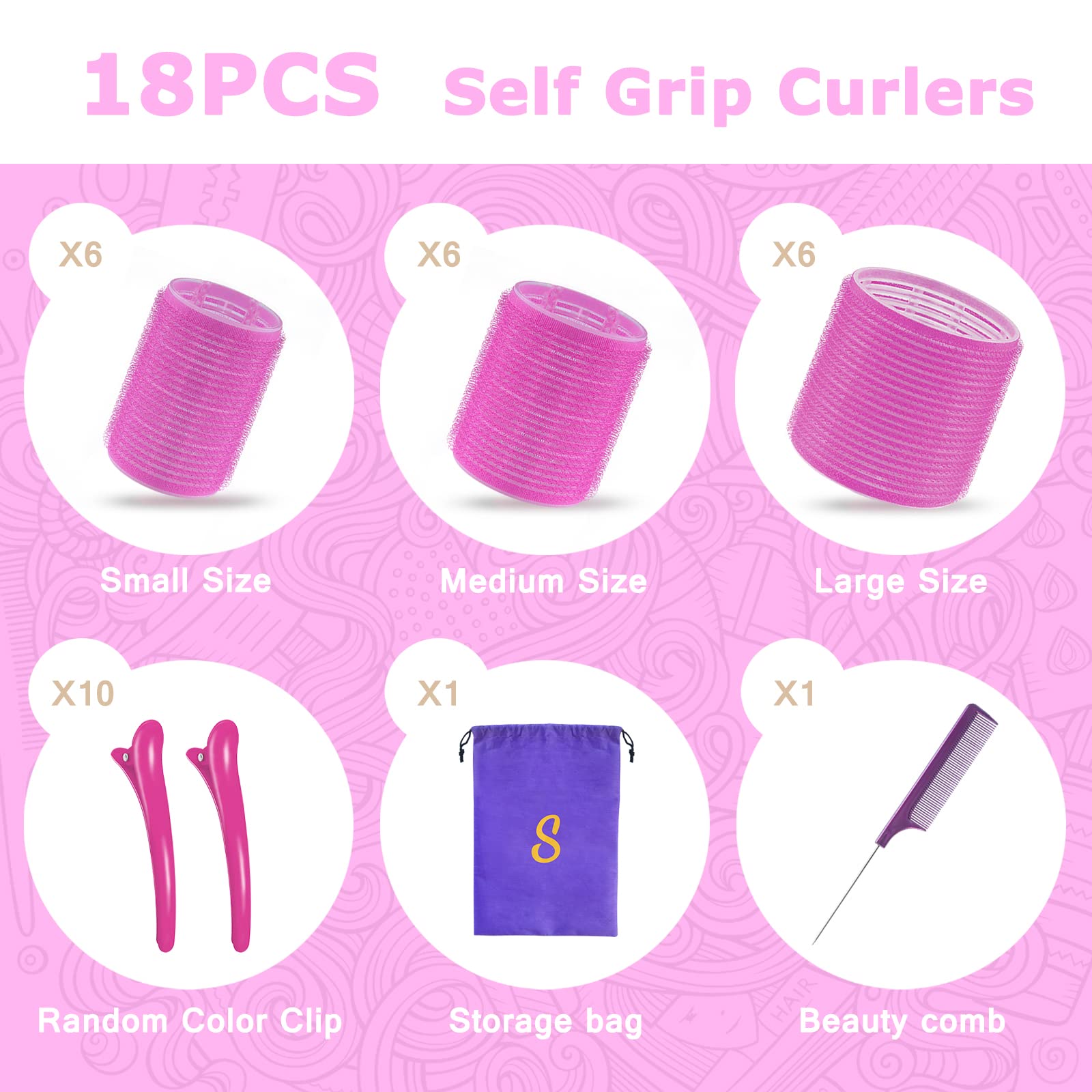 User friendly design shows easy insertion and removal for all hair lengths.