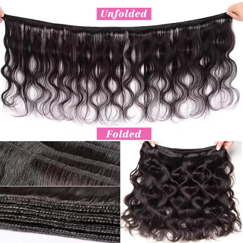 Sungirl natural black color bundles ready for color-safe styling.