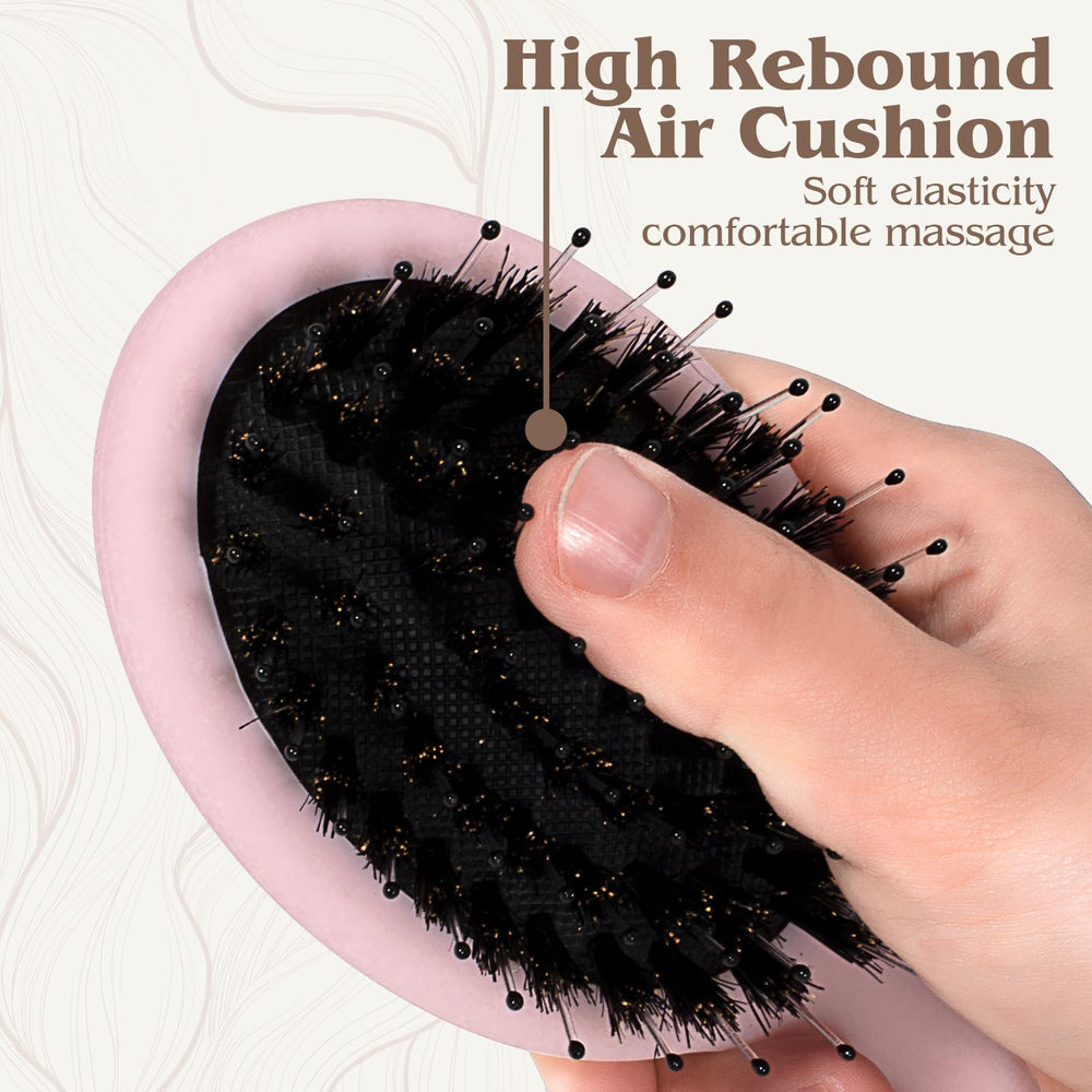 SunHer brush adds shine by even distribution of scalp oils.