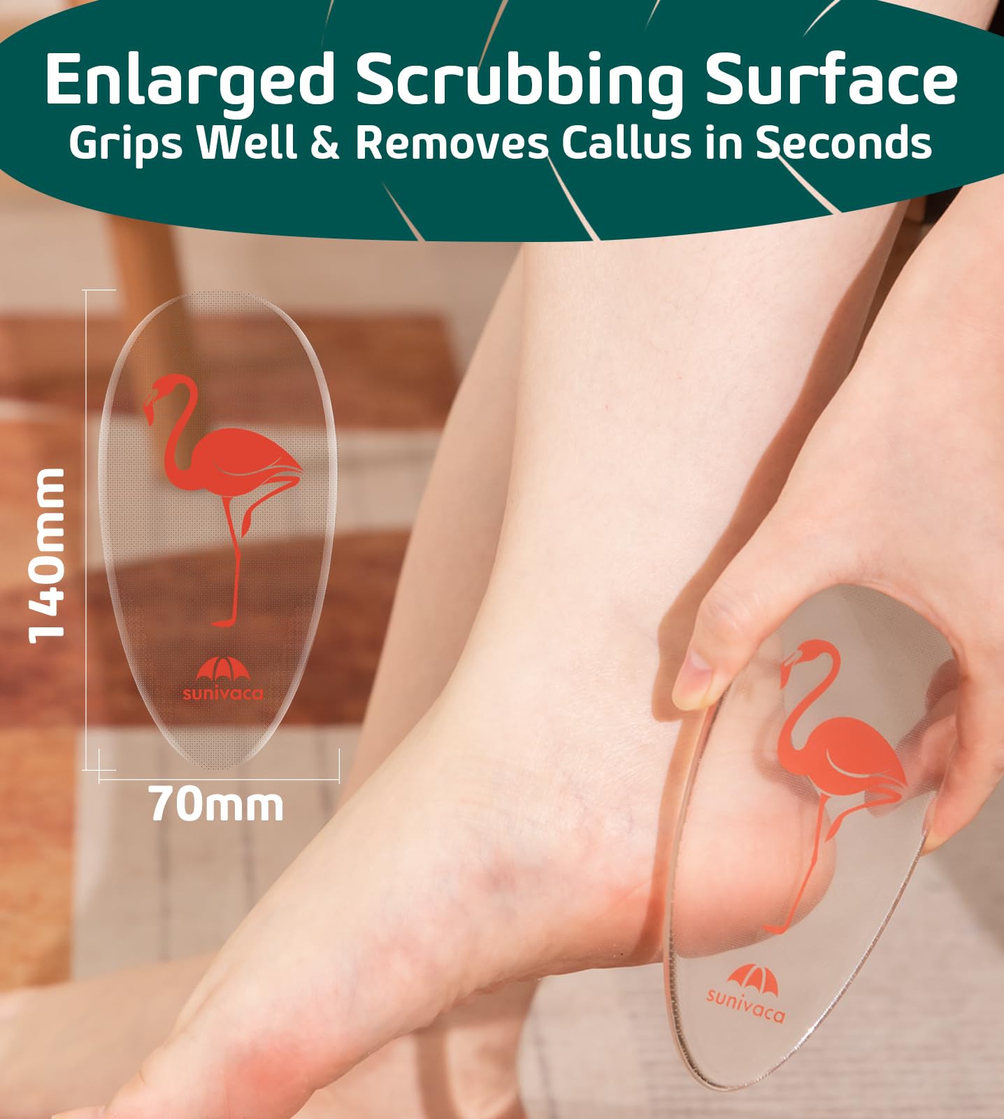 Sunivaca dead skin remover leaves feet refreshed after use.