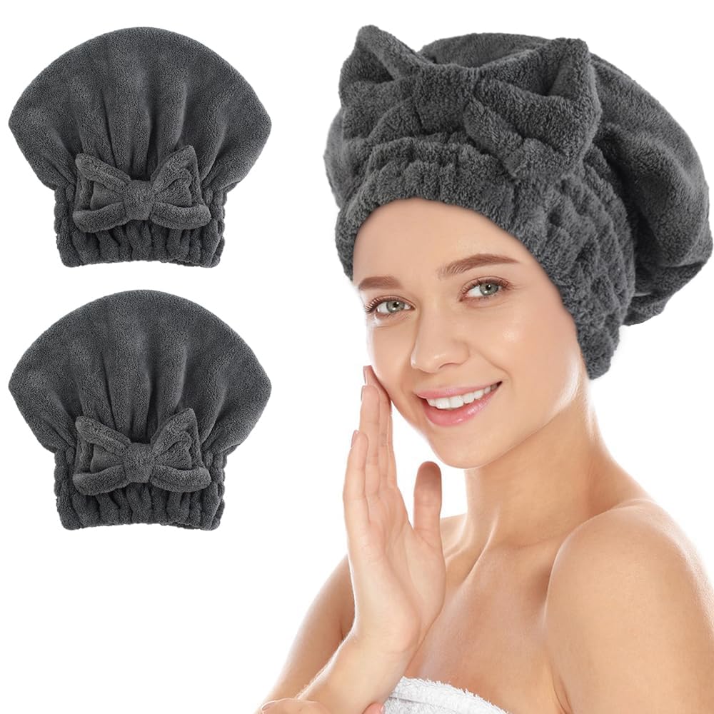 Gorro SUNLAND de microfibra con nudo de lazo para secado rápido del cabello.
