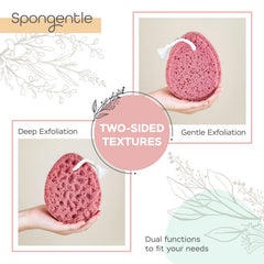 Sunlite Sports Spongentle, cara exfoliante rugosa para eliminar impurezas profundas de la piel.