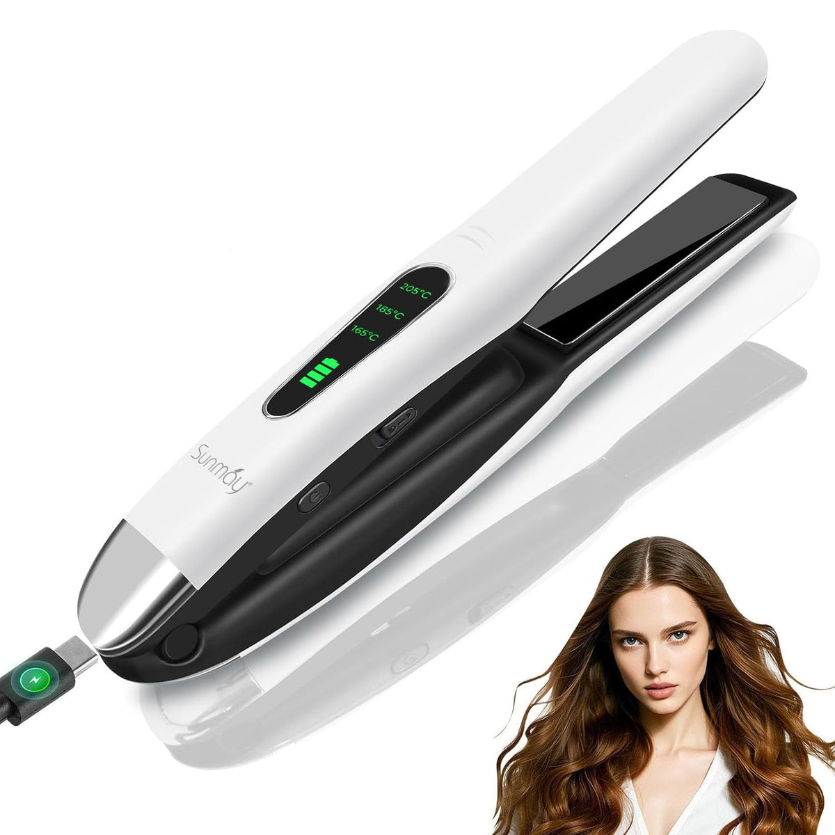 SUNMAY cordless straightener travel for on-the-go styling.