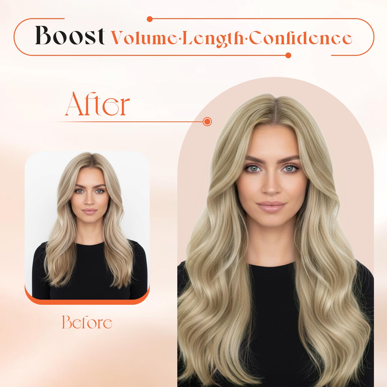 Sunny Hair clip-in extensions being heat-styled to create curls and waves.